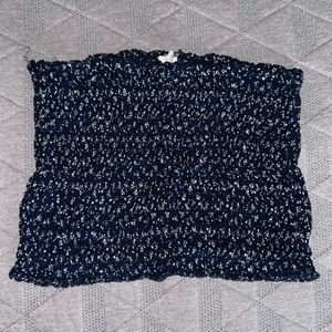 John Galt Navy Floral Strapless Tube Top